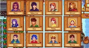Stardew Valley all 12 marriage candidates character portraits grid