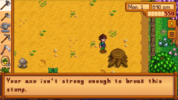 Home 13 I cant destroy this stump